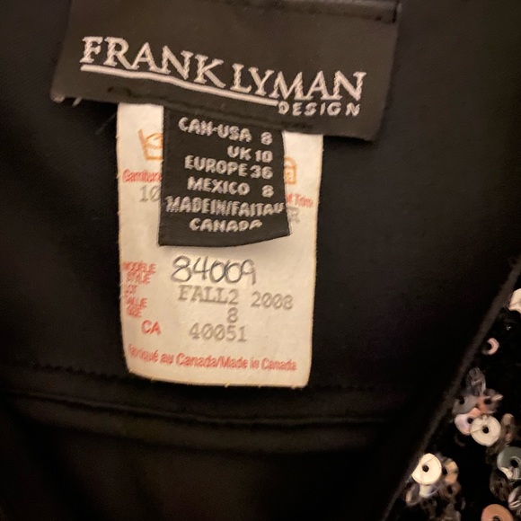 Black and silver sequin formal dress by frank lyman - Picture 4 of 4